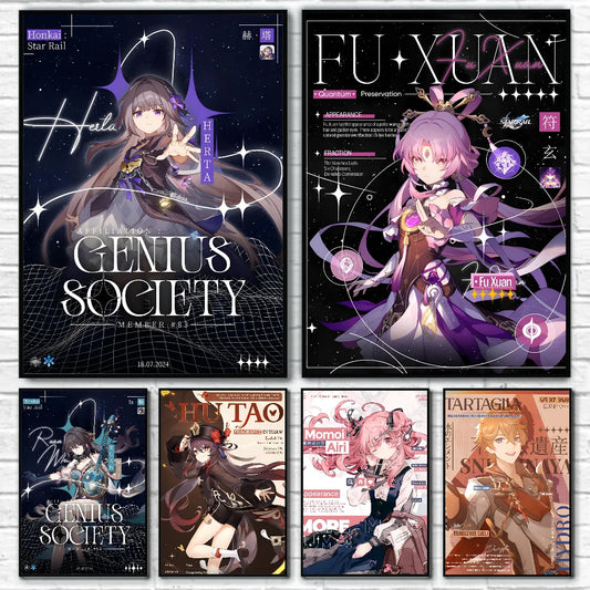 Honkai Star Rail poster

Anime wall art

Honkai anime print

Honkai Star Rail decor

Unframed anime poster

Anime gaming room decoration


